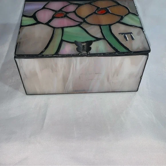 STAINED GLASS Judaica Hebrew Symbol JEWELRY BOX trinket box - Picture 6 of 11